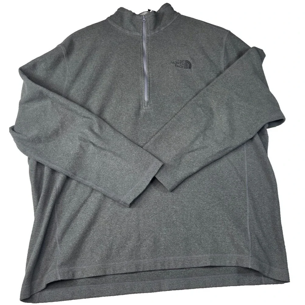 The North Face 1/4 Zip Fleece Pullover Gray Men's XL Outdoor Jacket